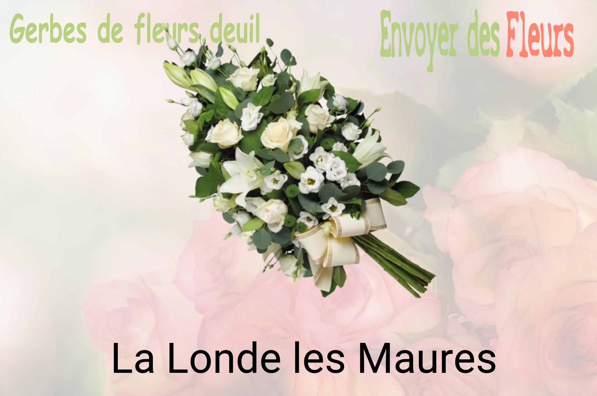 Gerbe de fleurs de deuil livrée à La Londe-les-Maures